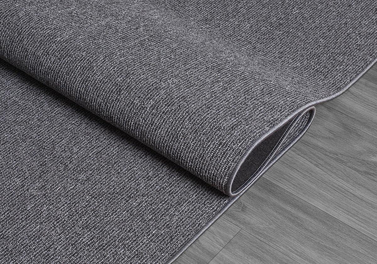 TEPPICH Niederflor Uni COLFOSCO Polypropylen Beige 133 x 133 cm - Anthrazit, Textil (133/170cm) - KADIMA DESIGN