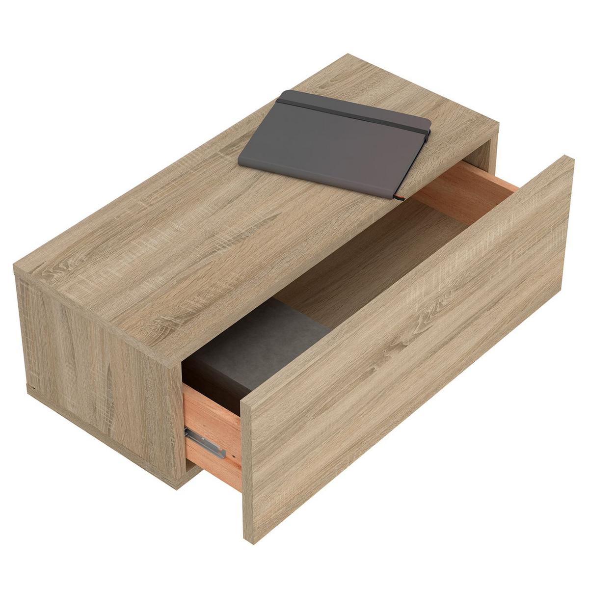 HÄNGENDER NACHTTISCH NANI - Sonoma Eiche, Holzwerkstoff (60/21/27cm) - IDIMEX