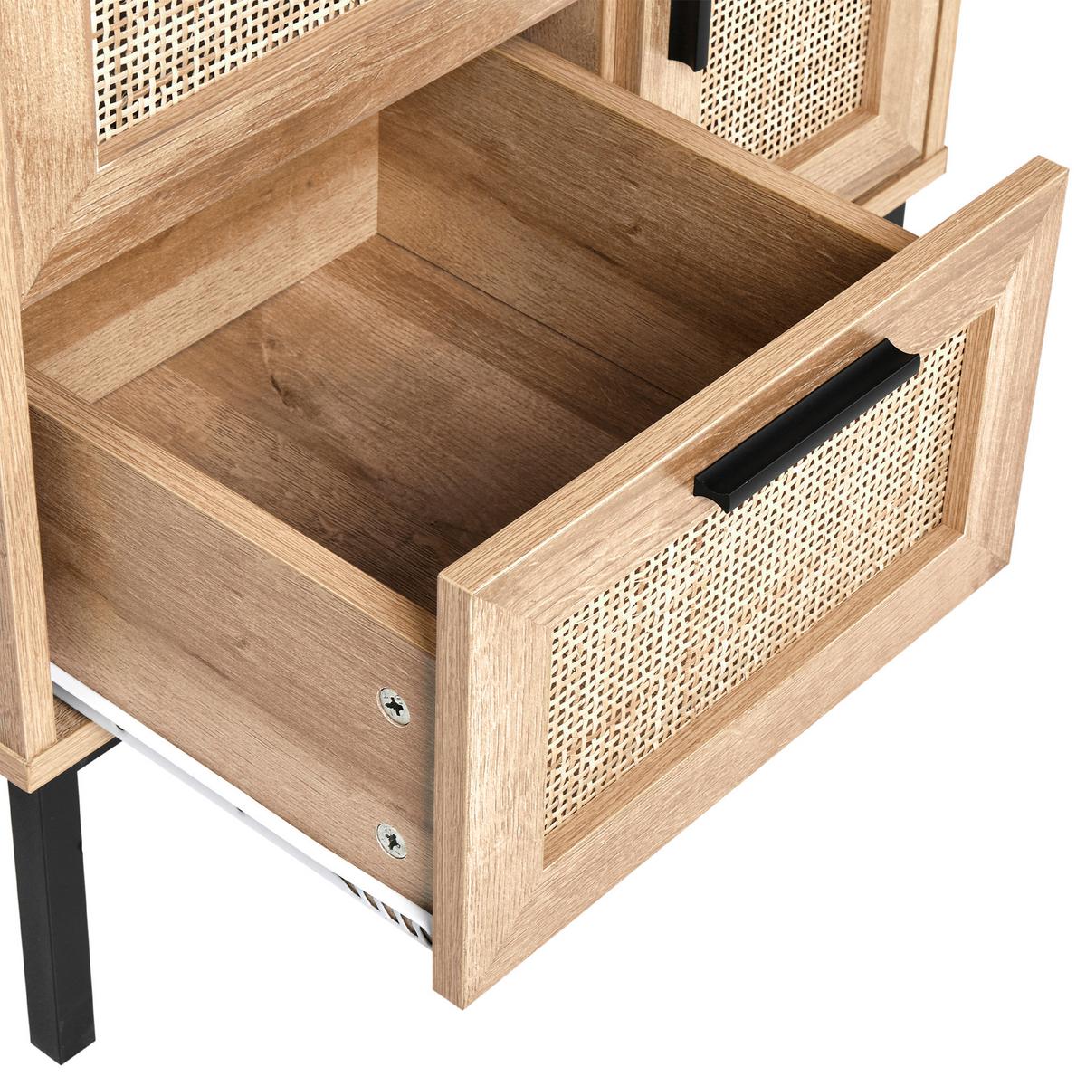WASCHBECKENUNTERSCHRANK 60 cm Hellbraun Rosell - Naturfarben, Holzwerkstoff (60/60/40cm) - Beliani
