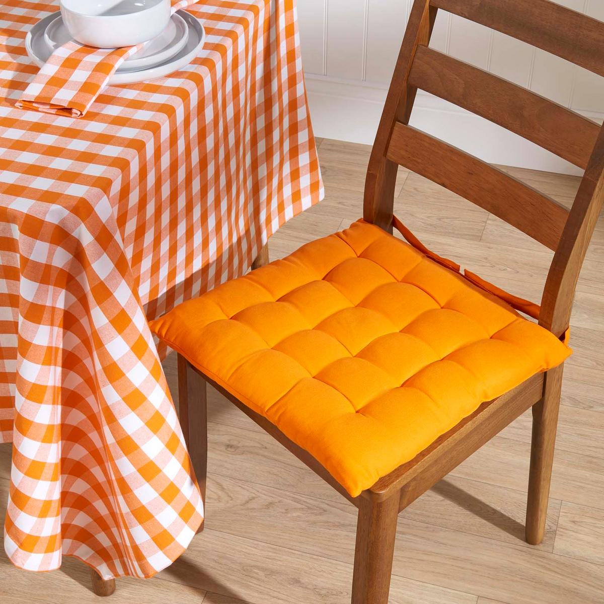 TISCHDECKE Vichy-Karo orange kariert, 137/178 cm - Orange, Textil (137/178cm) - Homescapes