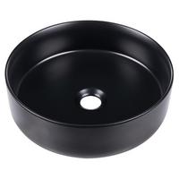 AUFSATZWASCHBECKEN Schwarz 40 cm Keramik Tebar - Schwarz, Keramik (40/12/40cm) - Beliani