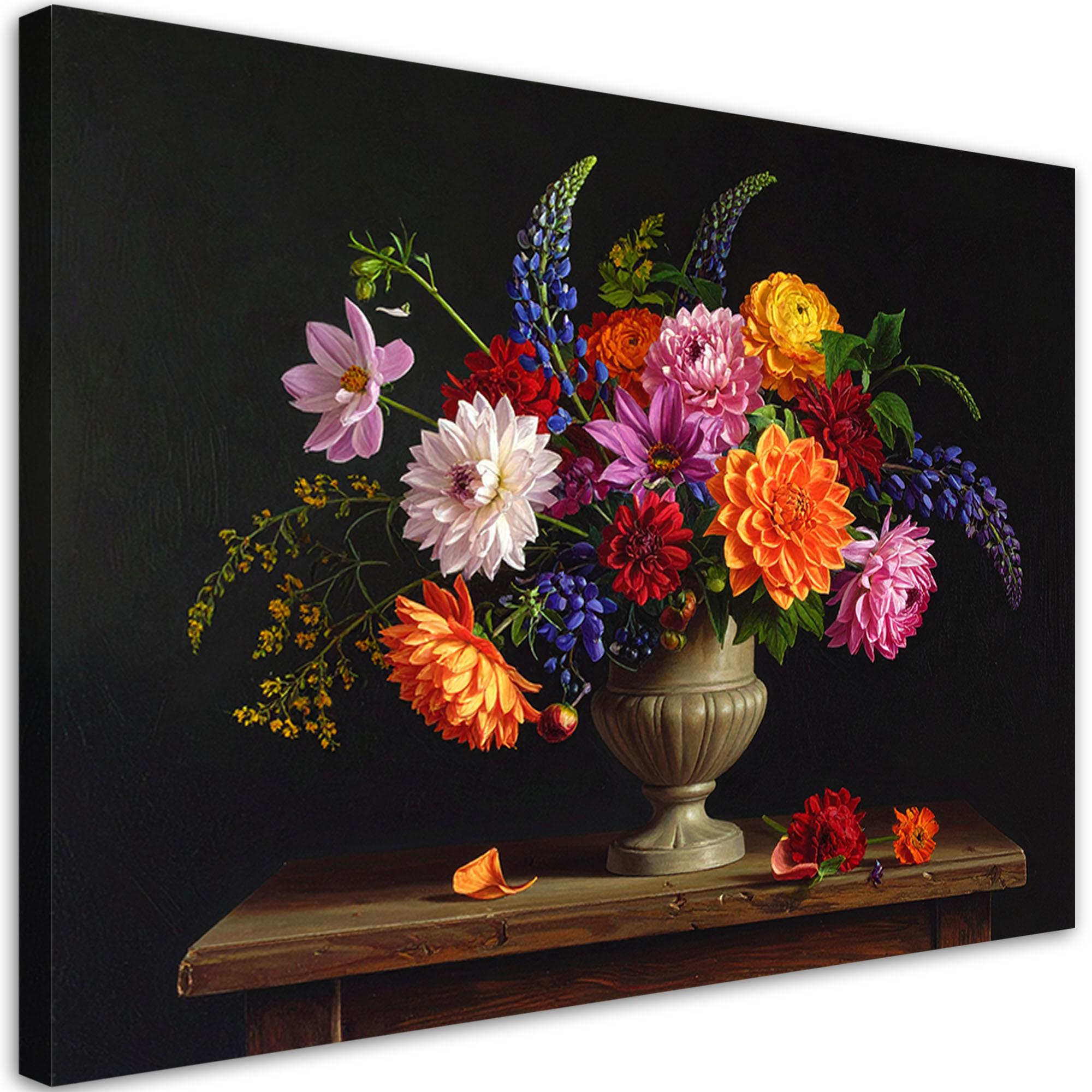 LEINWANDBILD Blumen 30x20cm - Multicolor, Textil (30/20cm) - Feeby