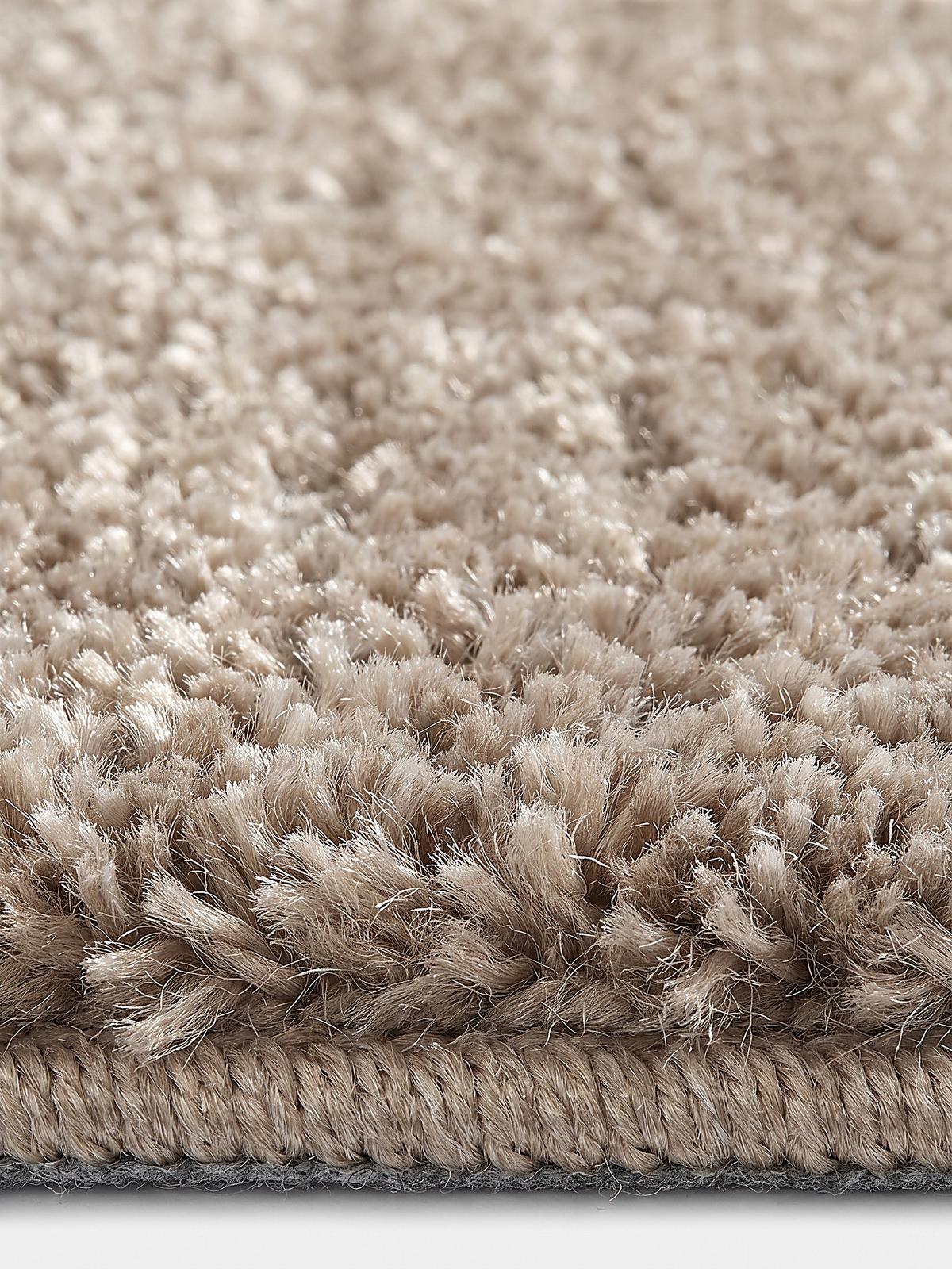 TEPPICH Hochflor ZINAL Uni Polyester Beige 80 x 150 cm - Beige, Textil (80/150cm) - KADIMA DESIGN