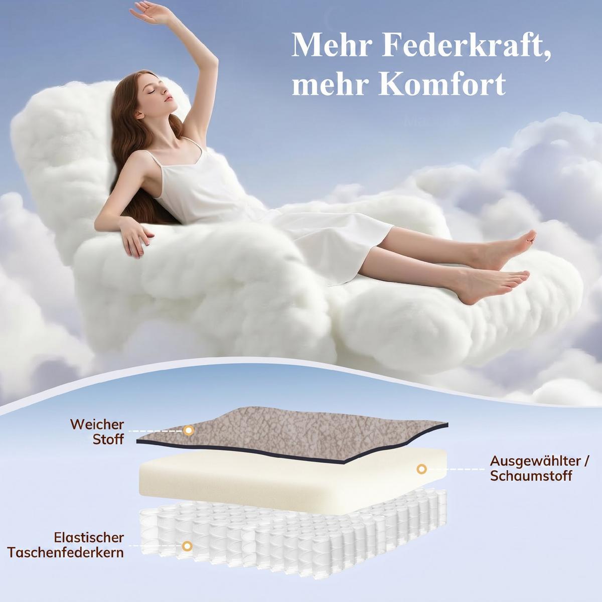 FERNSEHSESSEL-MIT-AUFSTEHHILFE Polyester Metall Hellgrau - Hellgrau/Naturfarben, Holz/Textil (79/111/93cm) - HOMCOM