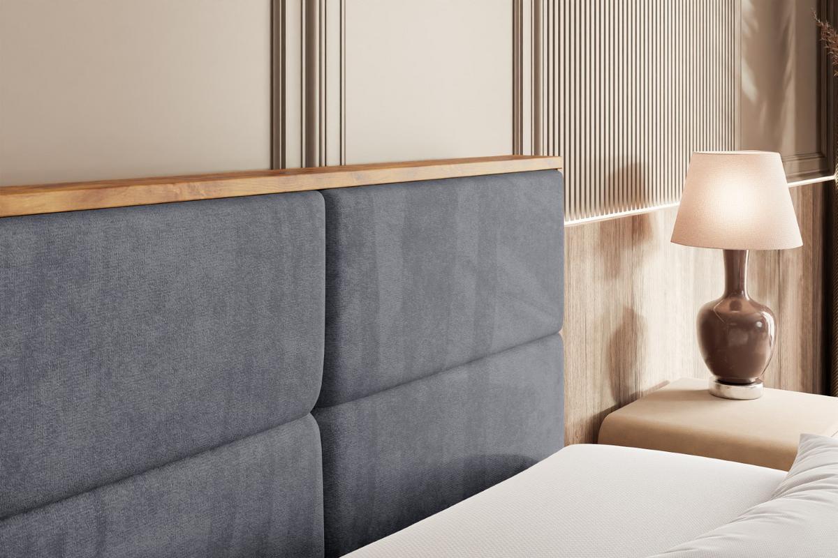 BOXBETT mit Matratze H3 und Lattenrost - LOLLI1 - 200x200 - Dunkelgrau - Dunkelgrau, Holzwerkstoff/Kunststoff (200/200cm) - ALTDECOR