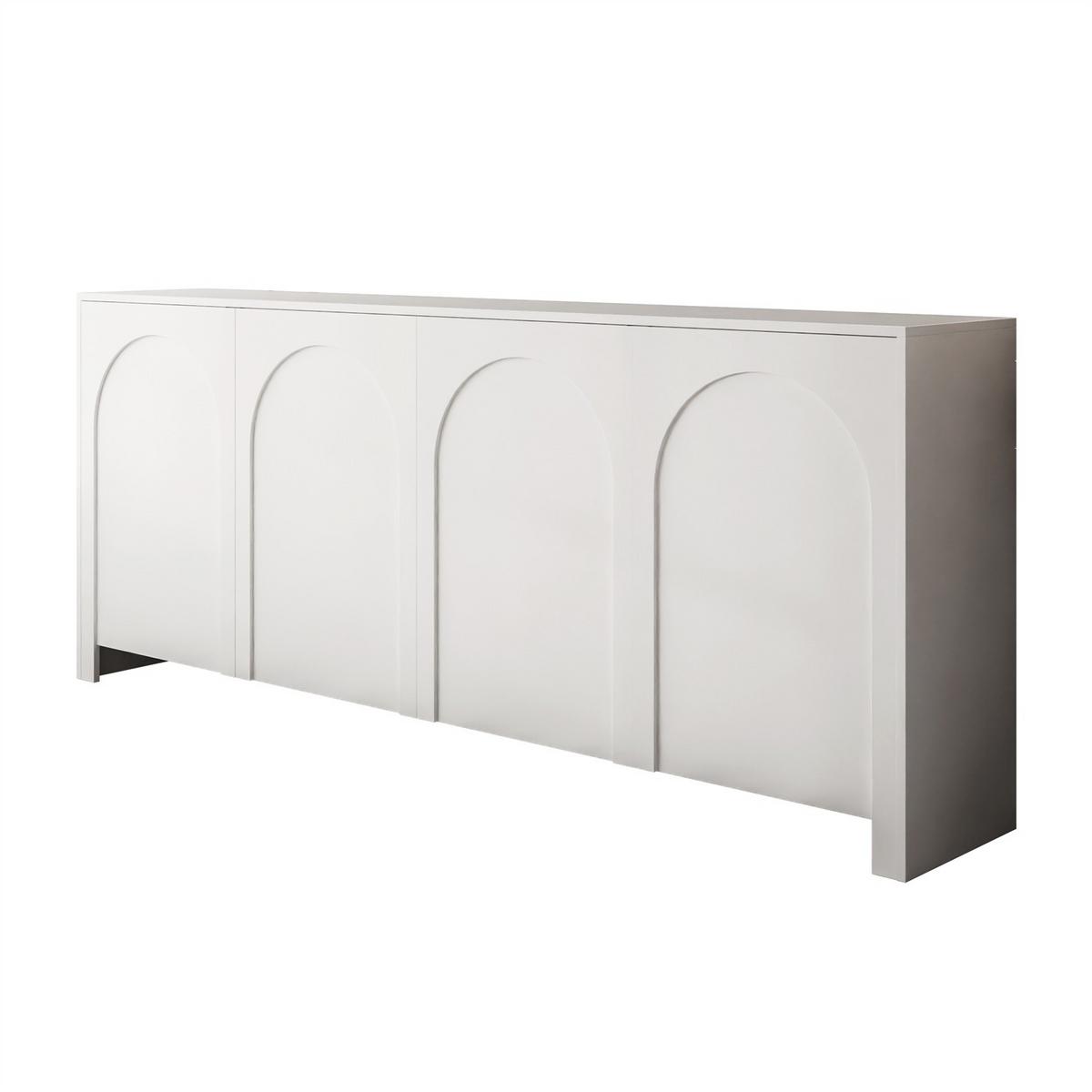 SIDEBOARDS ARIADNA weiß viertürig - Weiß, Holzwerkstoff (204/83/35cm)