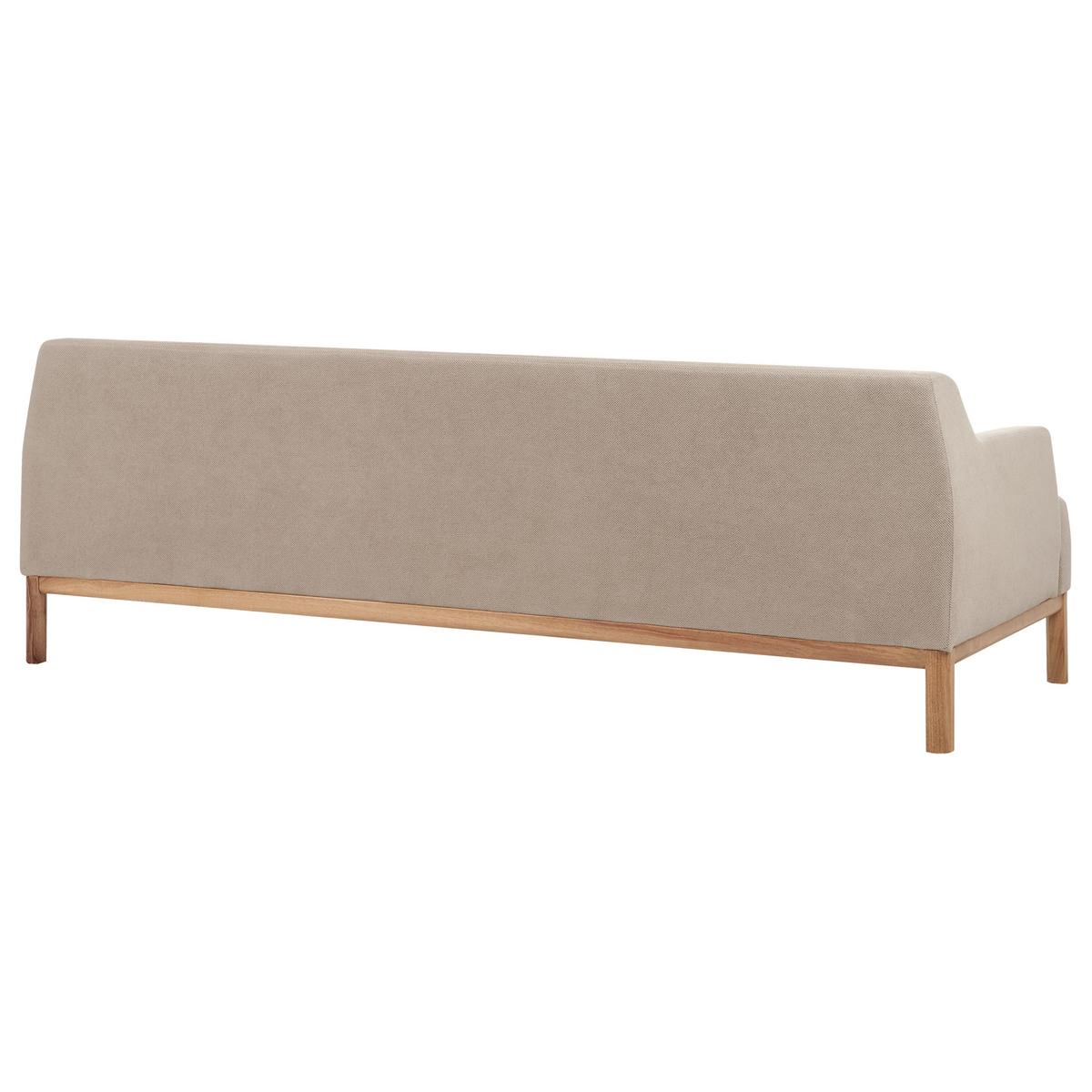 3-SITZER-SOFA Stoff Taupe Sosjo - Taupe, Textil (219/74/83cm) - Beliani