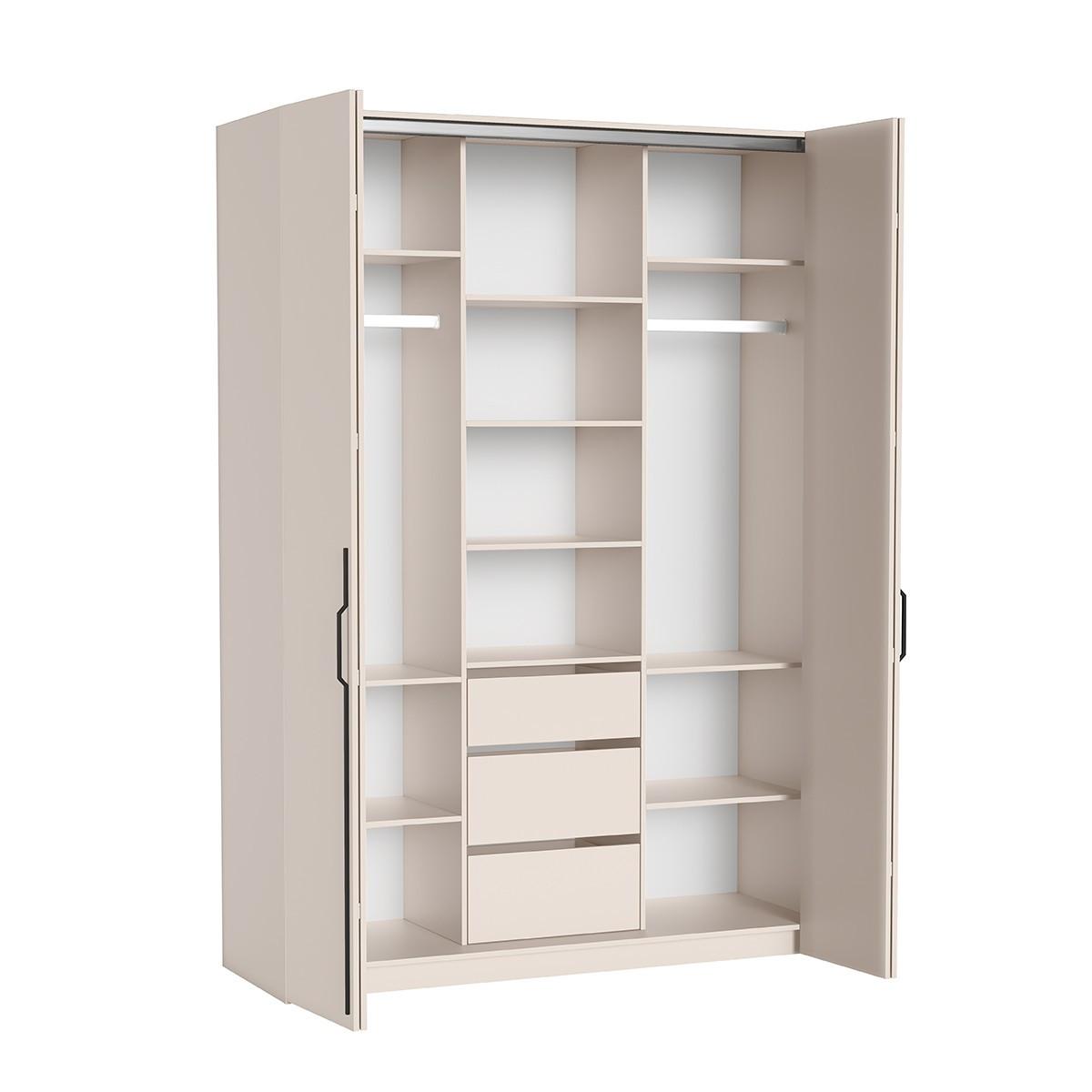 DREHTÜRENSCHRANK ANCONA 170/240/58cm 4-türig Kaschmir - Kaschmir, Holzwerkstoff (170/240/58cm) - MASSENO