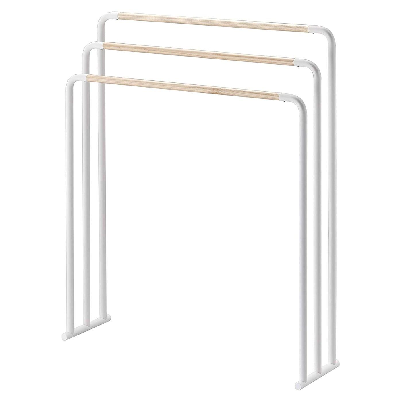 HANDTUCHHALTER aus Metall mit 3 Stangen - 70/19/83 cm - Weiß, Metall (19/83/70cm) - Yamazaki