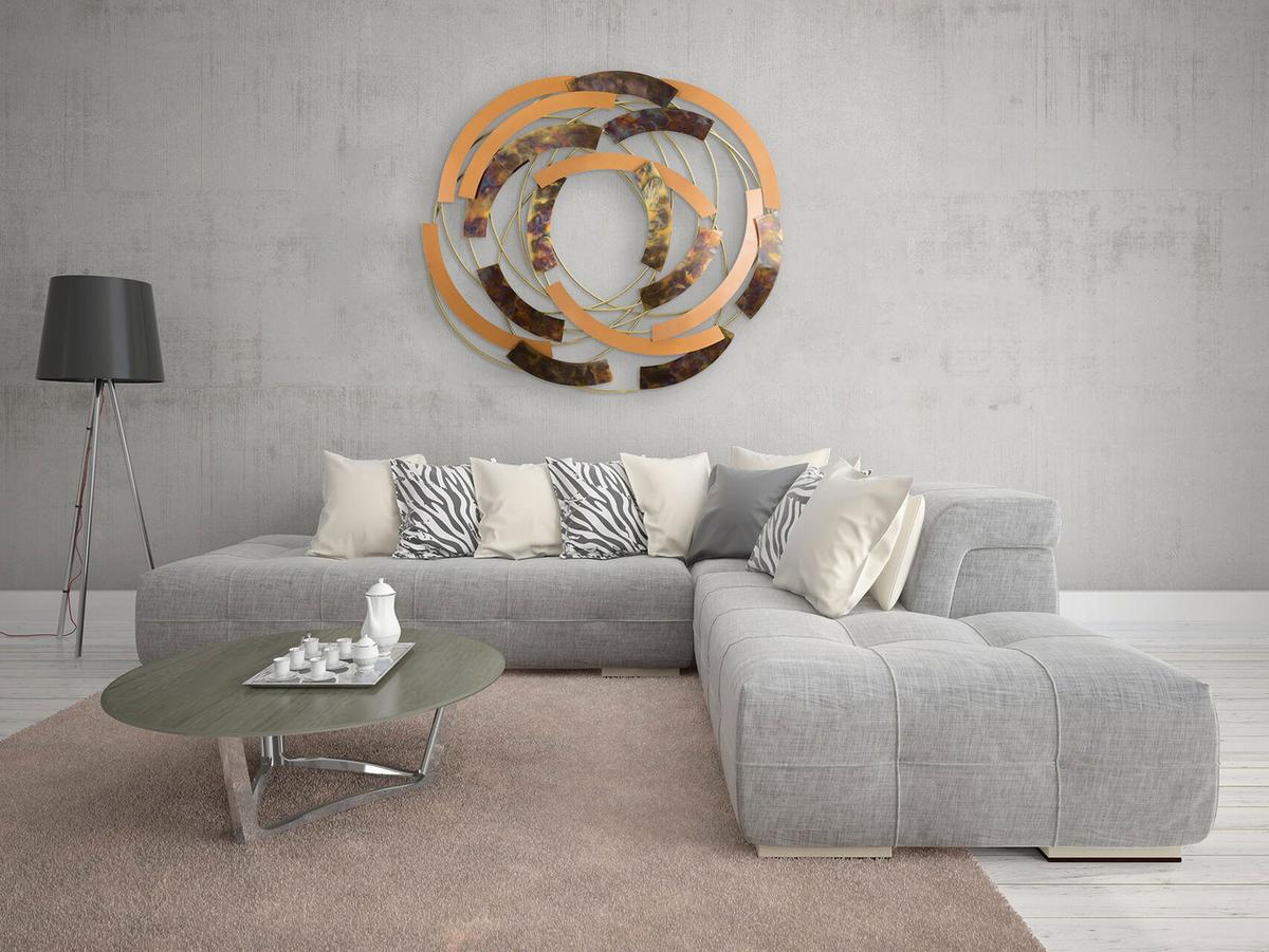 WANDDEKO Kupfer 99/92 cm - Kupferfarben, Metall (7.13/92/8cm) - KUNSTLOFT