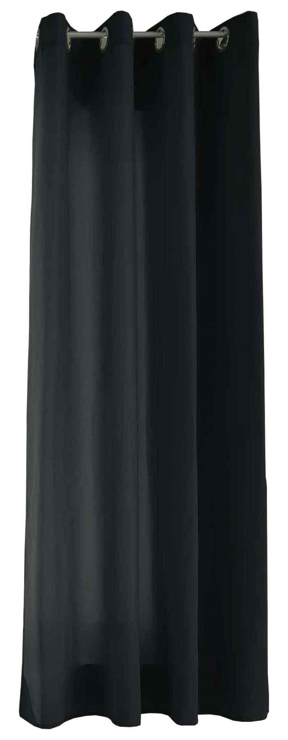 VORHANG BERLIN HxB 145x140cm Schwarz - Schwarz, Textil (140/145cm) - Gardinenbox