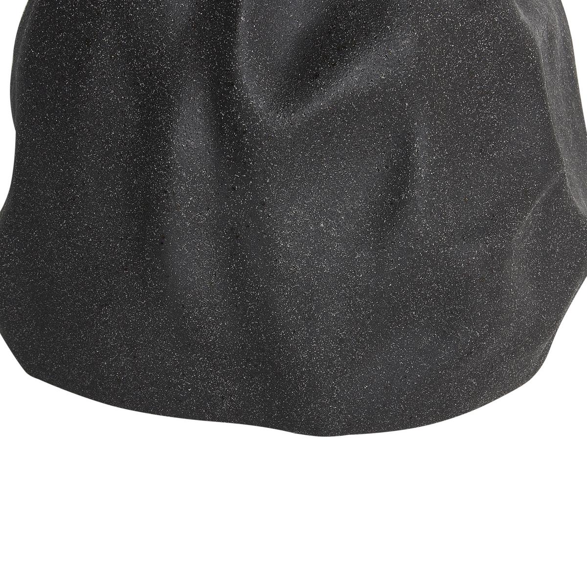 BLUMENVASE Steinzeug schwarz Coontail - Schwarz, Stein (31cm) - Beliani