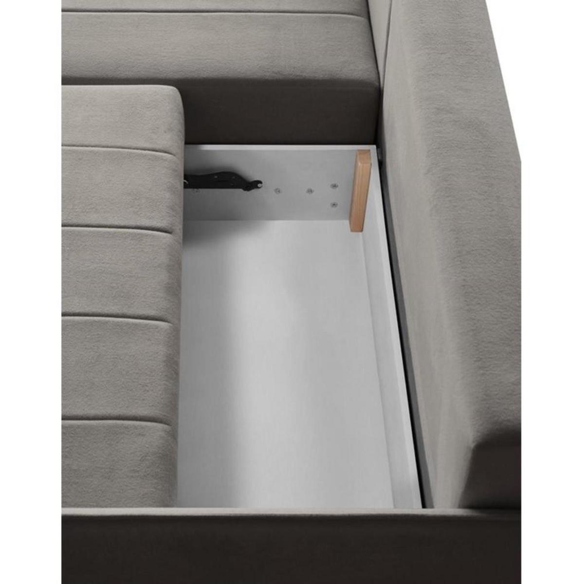 ECKSCHLAFSOFA Capri cappuccino - Schwarz/Cappuccino, Kunststoff/Textil (223/156cm) - Beautysofa