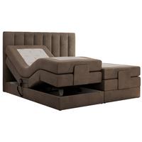 BOXBETT COMFORTO 140/200 - Braun Velvet - H4 - Braun, Holz/Textil (140/200cm) - MKS