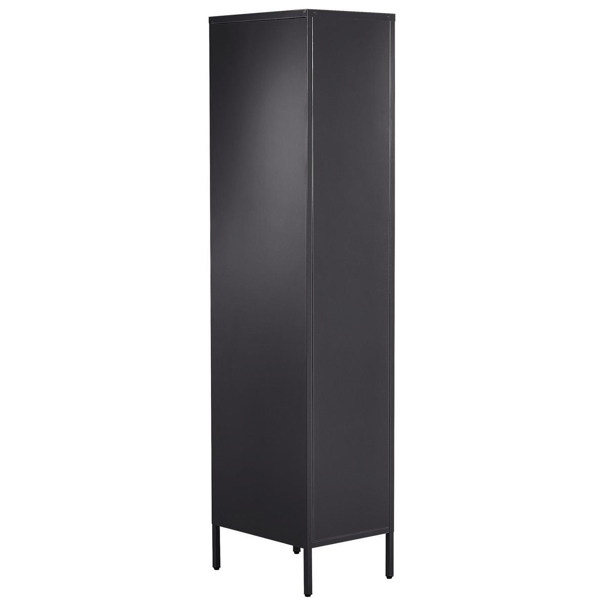 GARDEROBENSCHRANK schwarz Frome - Schwarz, Metall (38/185/50cm) - Beliani