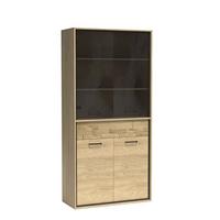 VITRINE SYNDRA 197 / 92,2 cm in Eichefarben - Eichefarben, Holzwerkstoff (92.2/197/41cm) - MASSENO