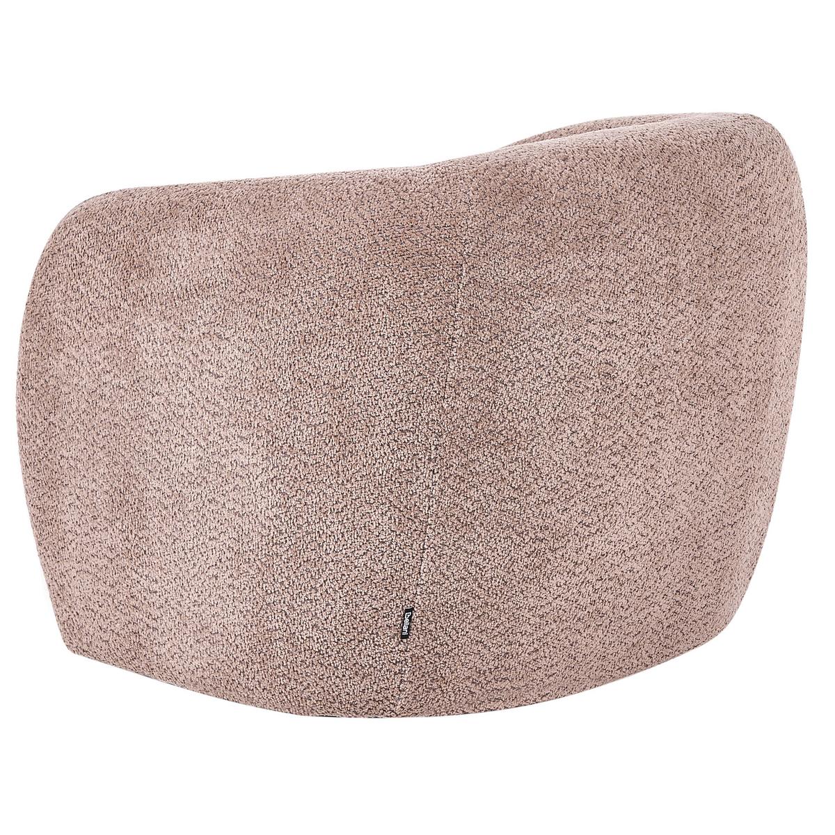DREHSESSEL drehbar Stoff Taupe Tore - Taupe, Textil (85/67/80cm) - Beliani