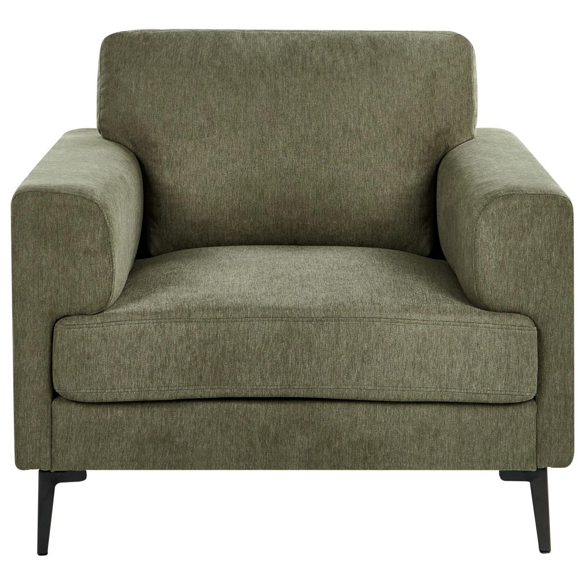 SESSEL Stoff Grün Lousto - Grün, Textil (102/85/65cm) - Beliani