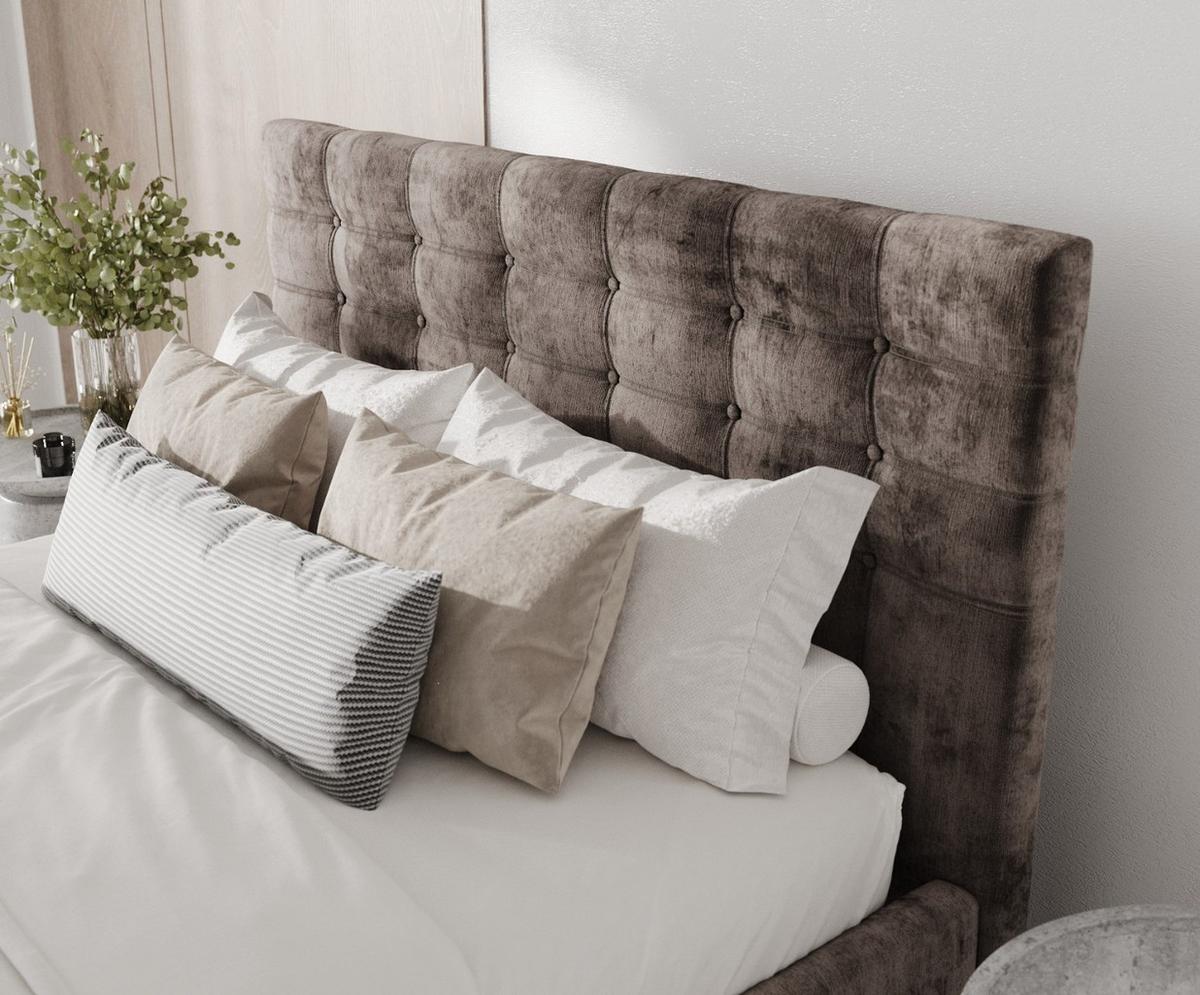 POLSTERBETT Soma 160/200 cm Braun im Lotta Stoff - Naturfarben/Braun, Holz/Holzwerkstoff (160/200cm) - AltaBeds