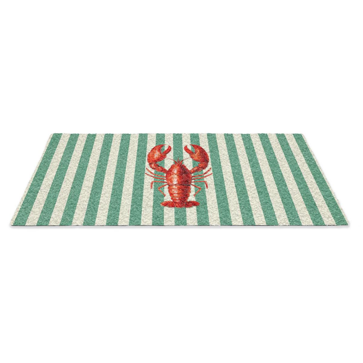 FUSSMATTE Krebs - Streifen - Realistisch - Sommerlich Schmutzmatte 60x40 cm - Multicolor, Kunststoff (60/0.4cm) - MuchoWow