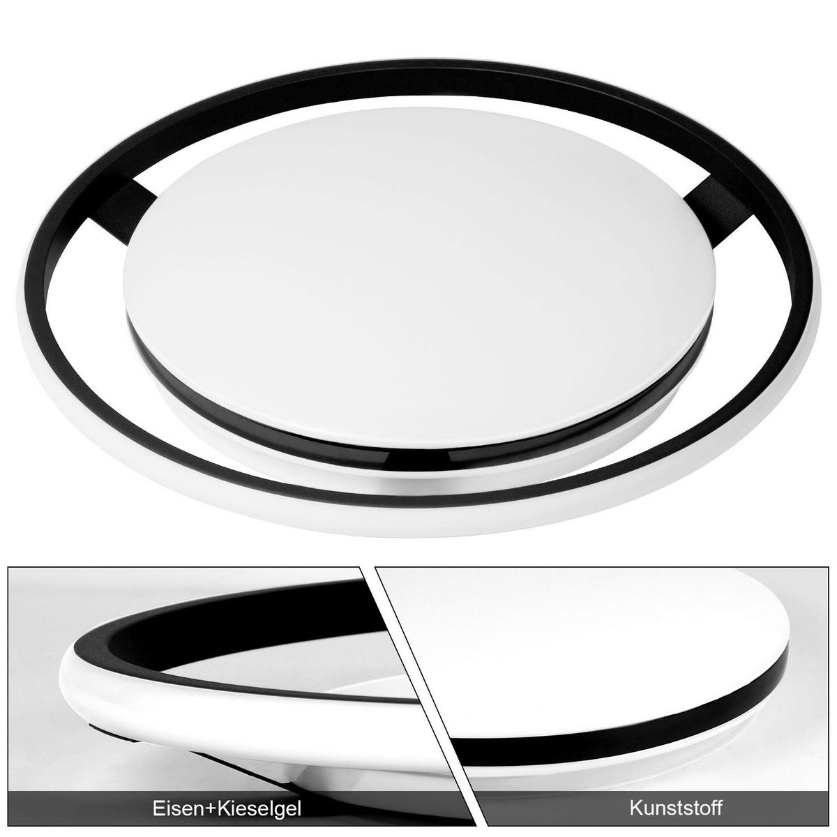 LED-DECKENLEUCHTE Randall 44 cm - Schwarz, Kunststoff (44/44/7cm) - Nettlife