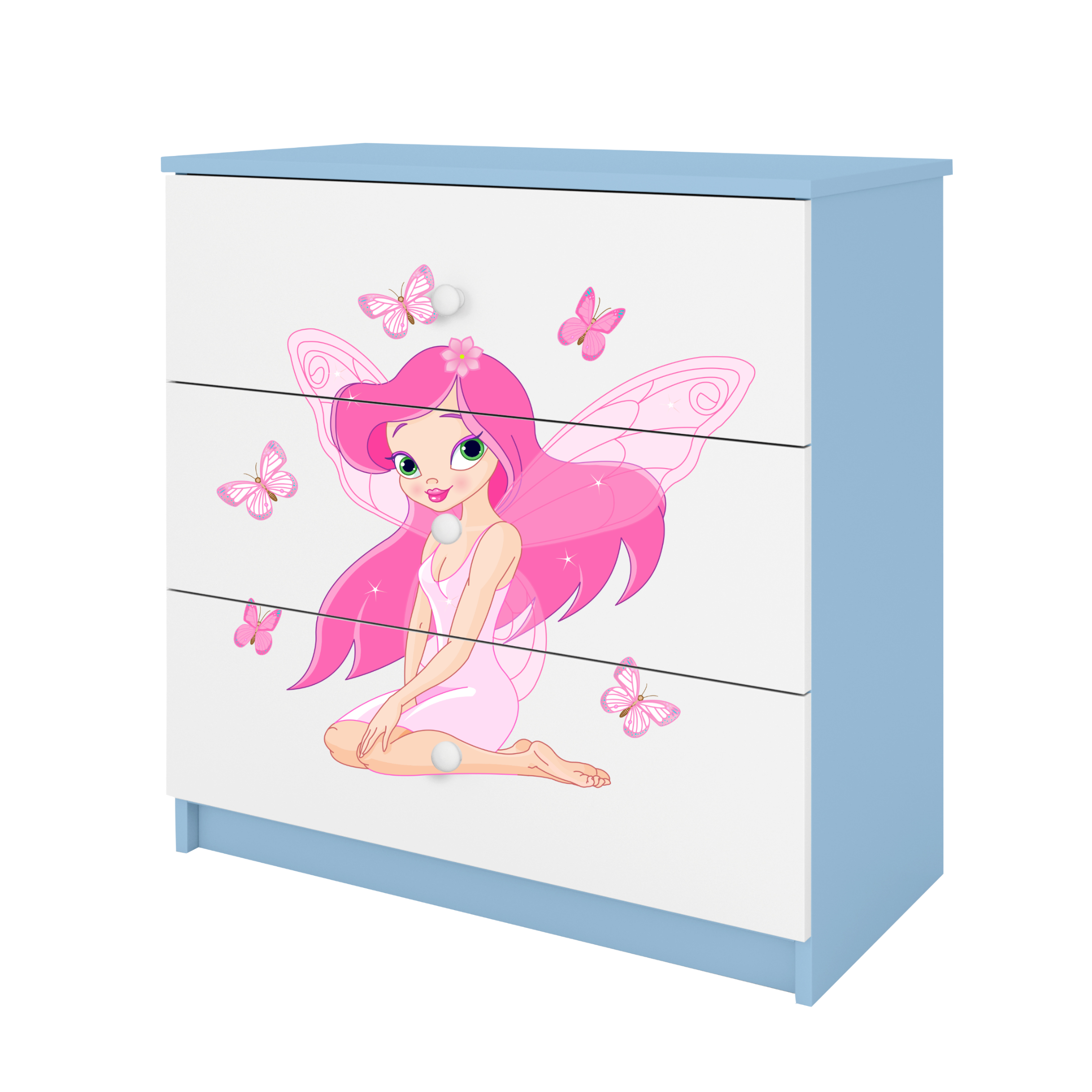 KOMMODE Babydreams Elfe II 81/81/41 - Blau, Holzwerkstoff (81/81/41cm) - RAUMHIRSCH FURNITURE