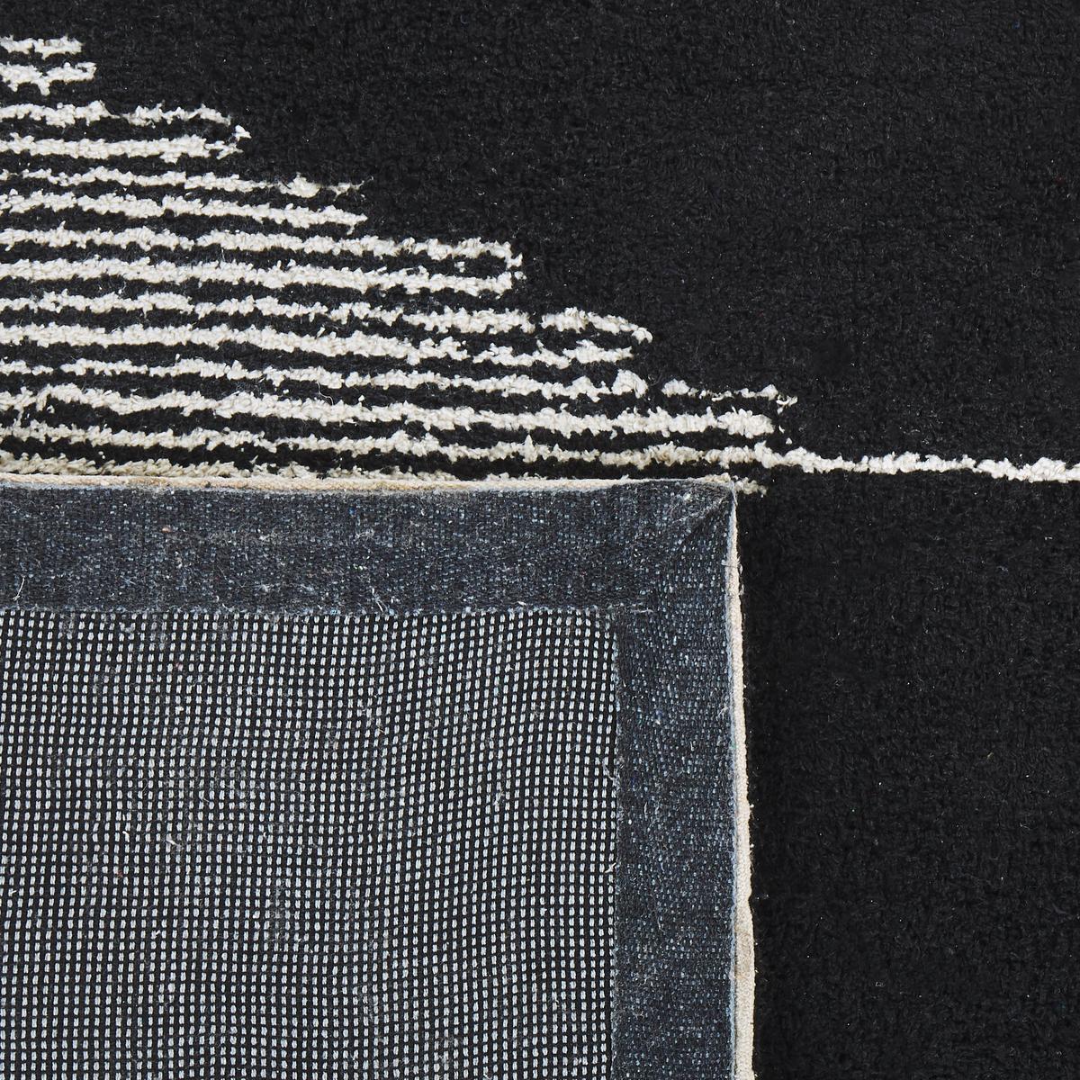 KURZFLOR-TEPPICH Bathinda 200/140 cm - Schwarz, Textil (140/200cm) - Beliani
