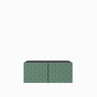 LOWBOARD ROVA 100/41/40 cm, Hängender TV-Schrank Schwarz / Grün - Schwarz/Grün, Holzwerkstoff (100/41/40cm) - MASSENO