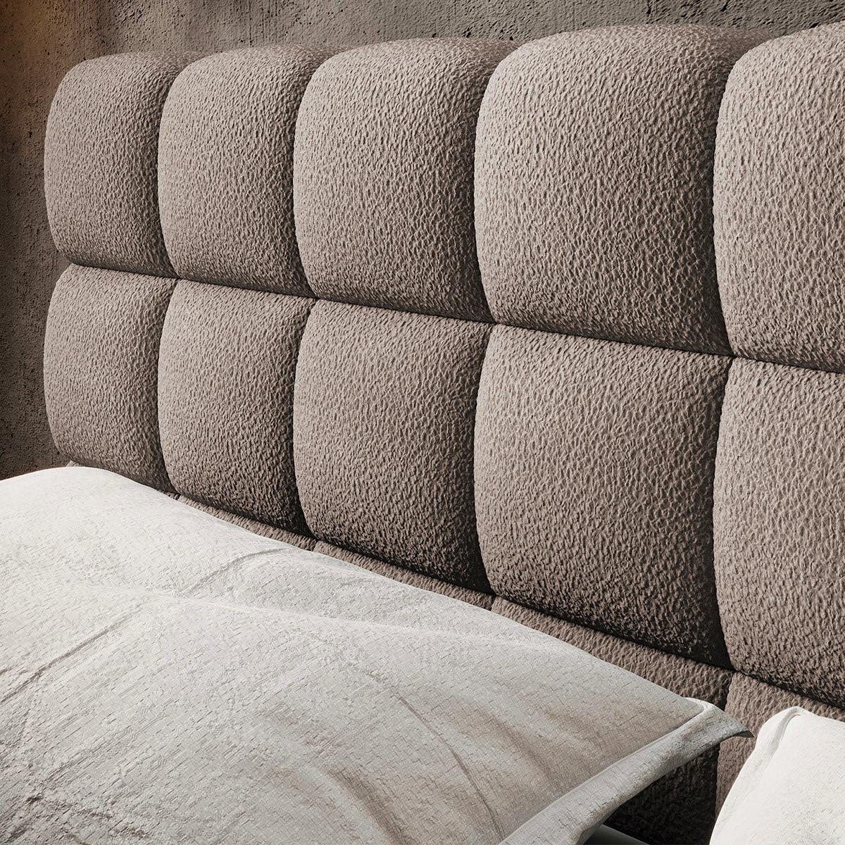 BOXBETT 160/200 Ezio Taupe - Taupe, Holz (160/200cm) - Petits-meubles