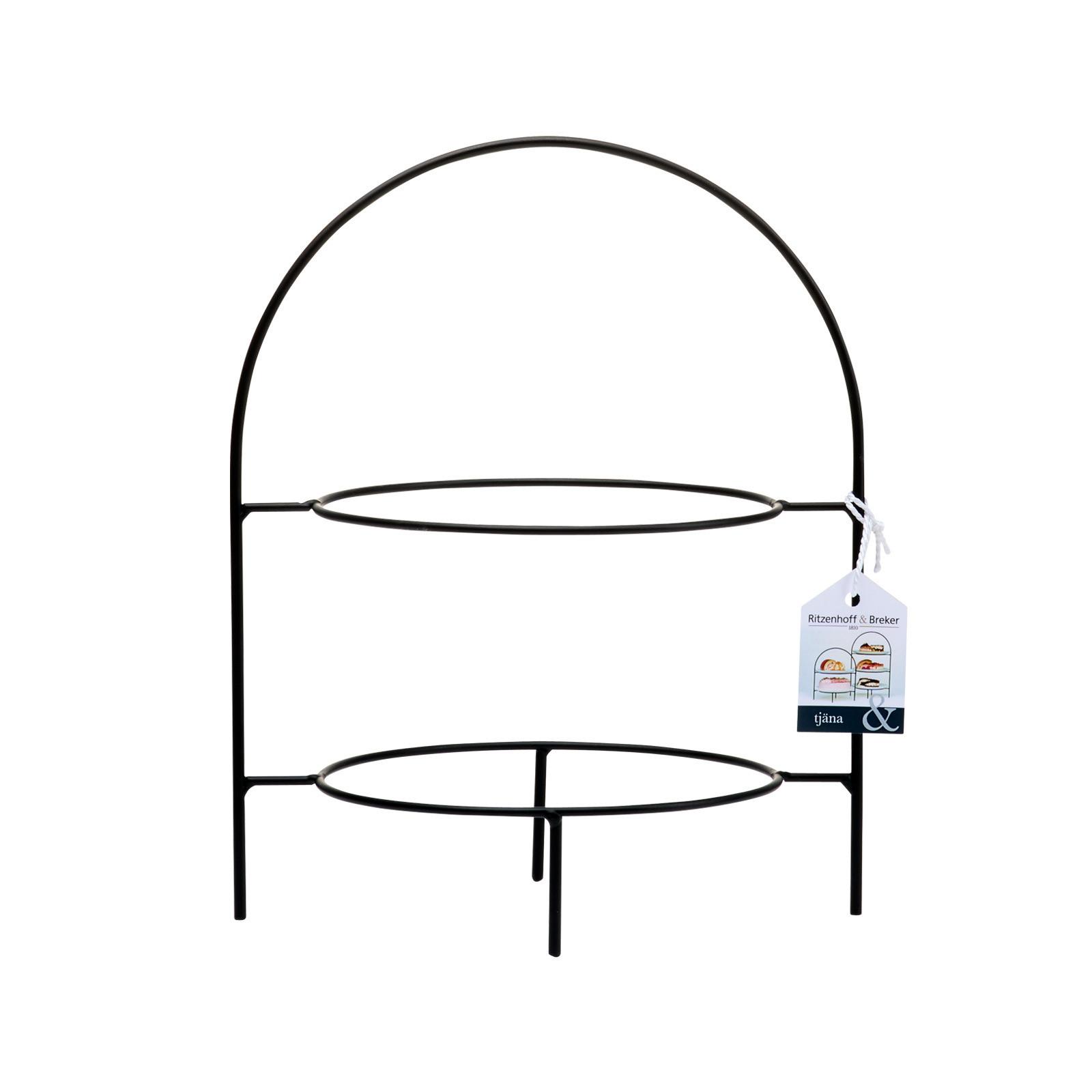 ETAGÈRE Tjäna schwarz 2-stufig - Schwarz, Metall (22/28cm) - Ritzenhoff Breker