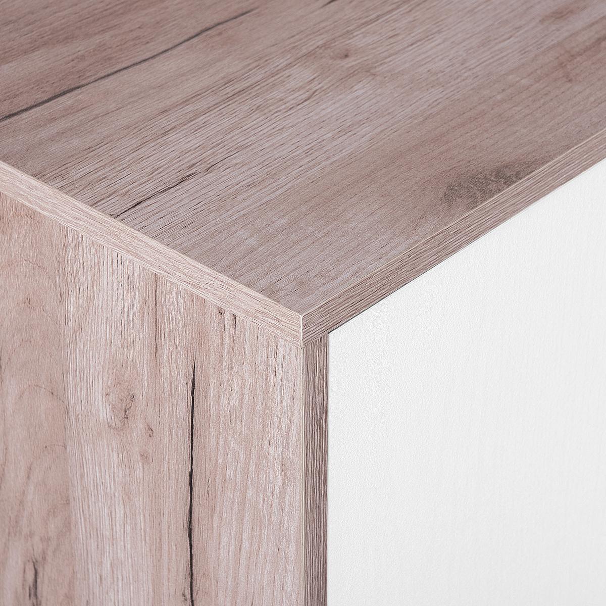 TV-MÖBEL Helleres Braun, Weiß LINCOLN 41/180/41 cm - Hellbraun, Holzwerkstoff (180/41/41cm) - Beliani