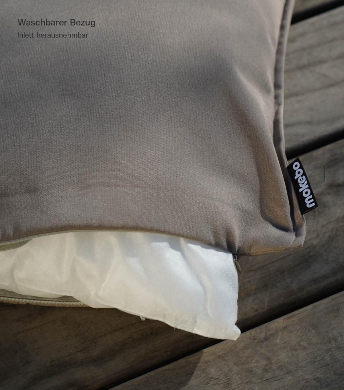 KISSENHÜLLEN SET Das Ruhepolster 2er-Set - Taupe, Textil (50/1.5cm) - Mokebo