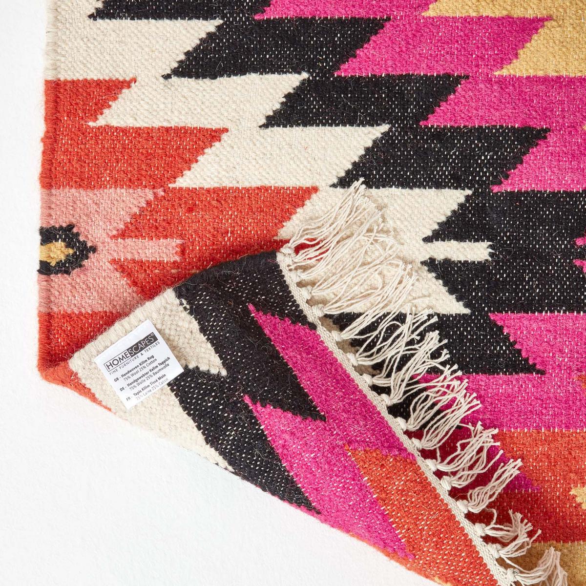 KELIM-TEPPICHLÄUFER Jakarta handgewebt 66/200 cm - Multicolor, Textil (66/200cm) - Homescapes