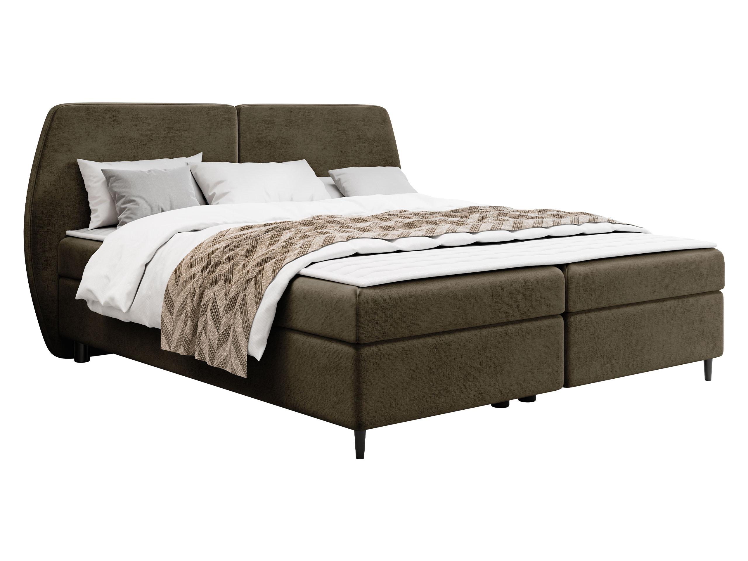 BOXBETT Madryt - H3 - Dunkelbraun/Schwarz, Holz/Holzwerkstoff (160/200cm) - MIRJAN24