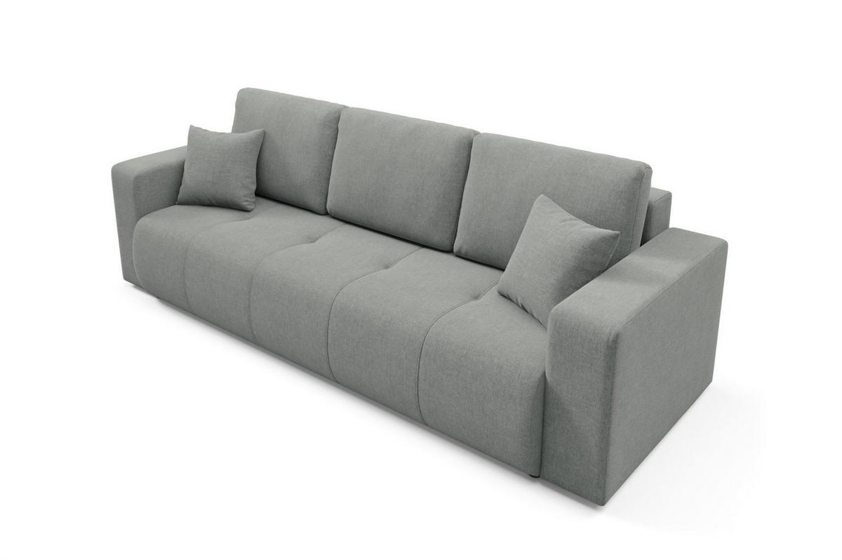 SCHLAFSOFA Augusto - Grau, Holzwerkstoff/Textil (244/82/102cm) - Fun Möbel