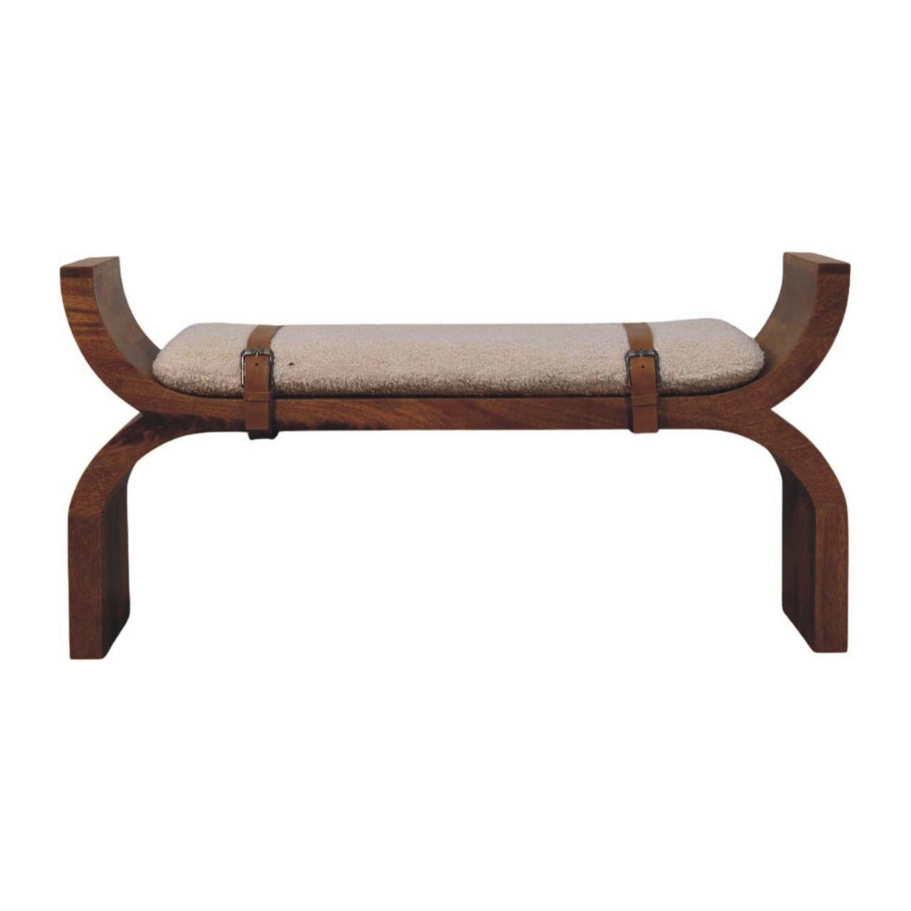 SITZBANK mit Amber-Eichen-Finish, braun. - Braun, Holz (120/60/35cm) - Artisan Furniture