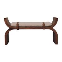 SITZBANK mit Amber-Eichen-Finish, braun. - Braun, Holz (120/60/35cm) - Artisan Furniture