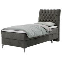 BOXBETT MILEN 90/200 Dunkelgrau Velvet - H4 - Rechts Seite - Dunkelgrau, Holz/Textil (90/200cm) - MKS