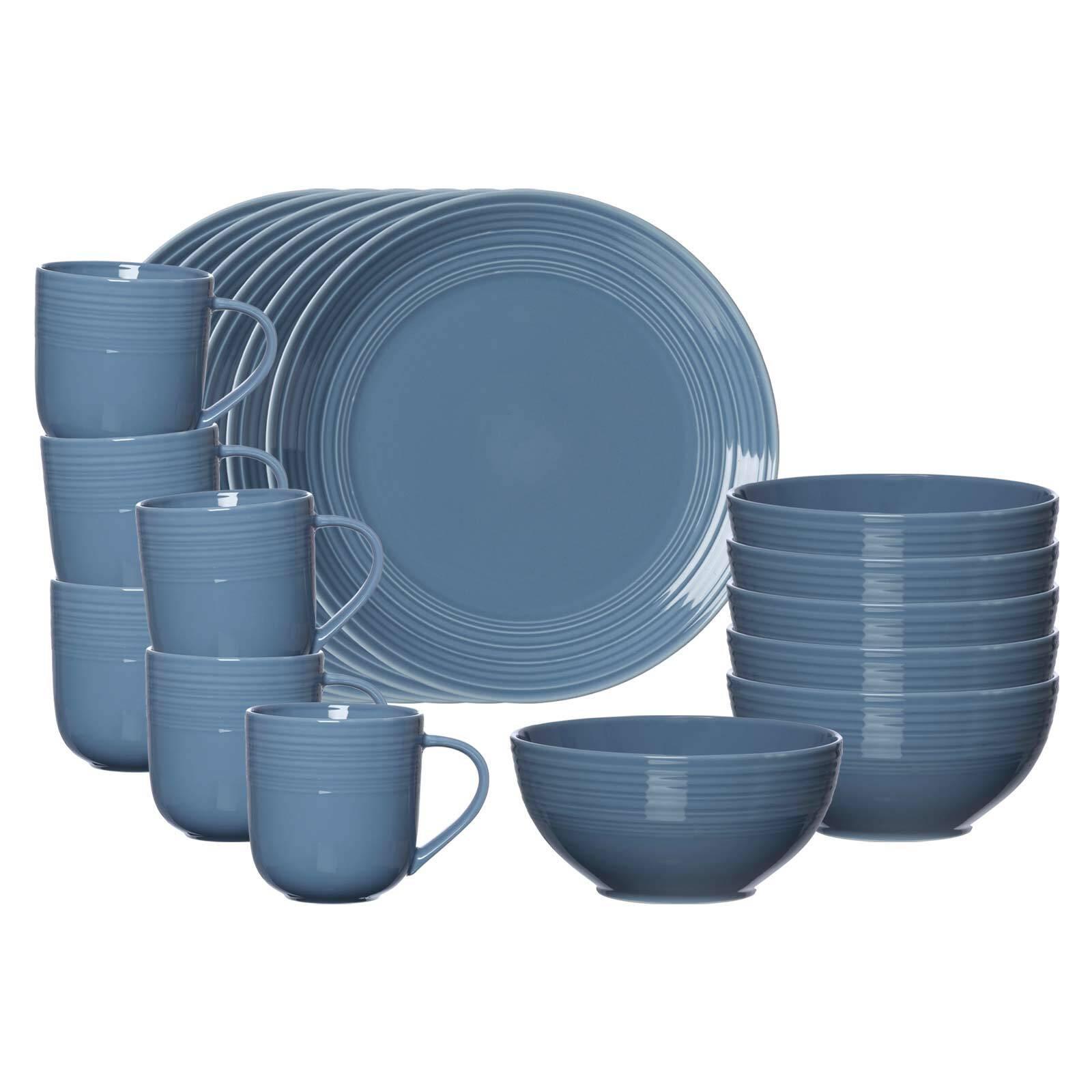 FRÜHSTÜCKS-SET Levi Blau 18-tlg. - Blau, Keramik (2/2/2cm) - Ritzenhoff Breker