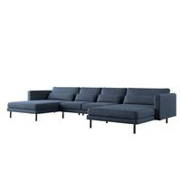 WOHNLANDSCHAFT Agada In Verita - Dunkelblau, Holzwerkstoff/Textil (391/83/174cm) - Fun Möbel