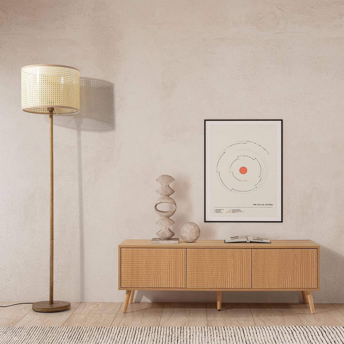 TV-ELEMENT Telmo 3 türen Eichenfarbe 130 cm - Honigeiche, Holzwerkstoff (130/45/40cm) - VS Venta-stock