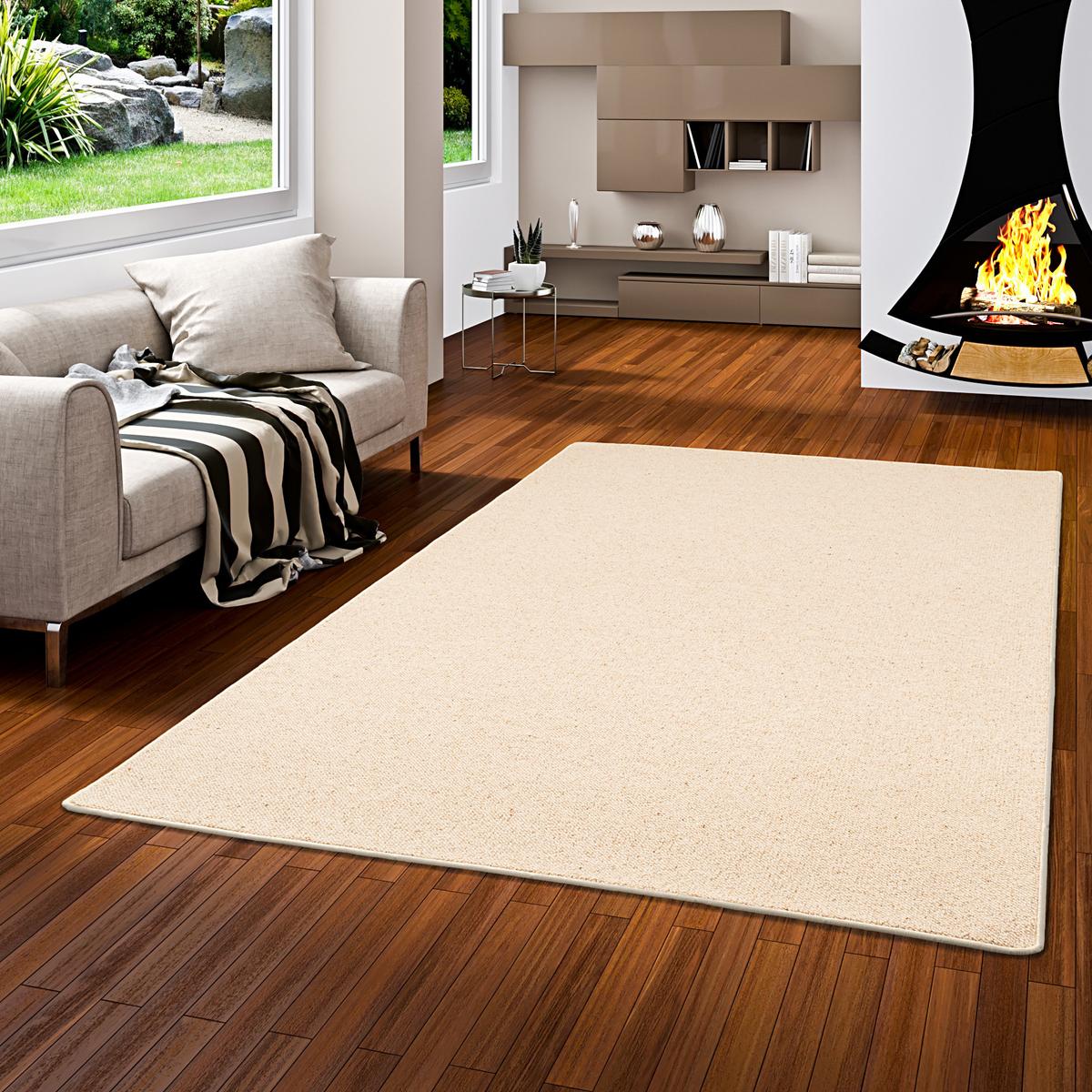 NATUR TEPPICH WOLLE BERBER - Beige, Textil (140/200cm) - Snapstyle