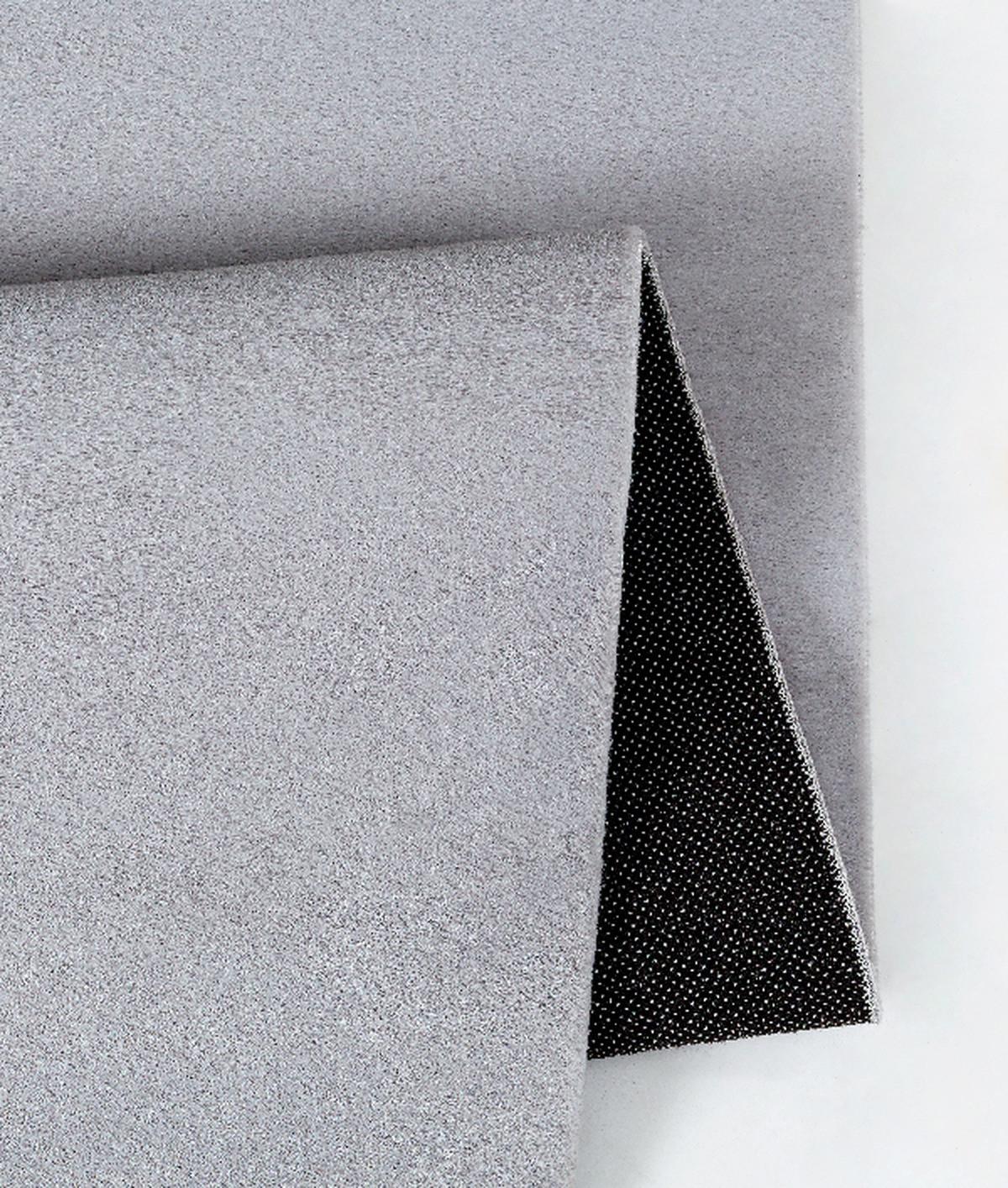 KURZFLORTEPPICH Antirutsch Uni DOUBS Polyester Grau 140 x 200 cm - Grau, Textil (140/200cm) - KADIMA DESIGN