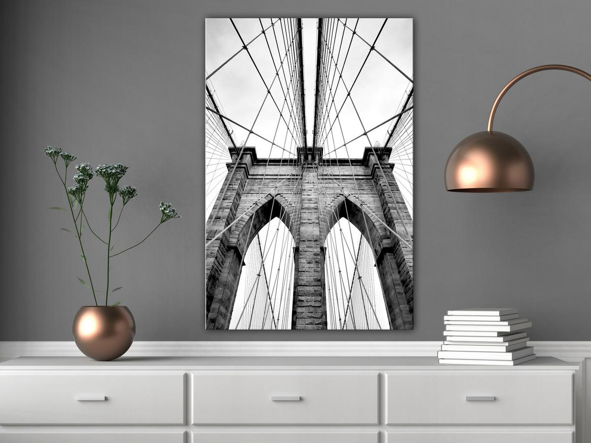 KUNSTDRUCK Schwarz-Weiß 40/60 cm - Schwarz, Textil (40/60cm) - KUNSTLOFT