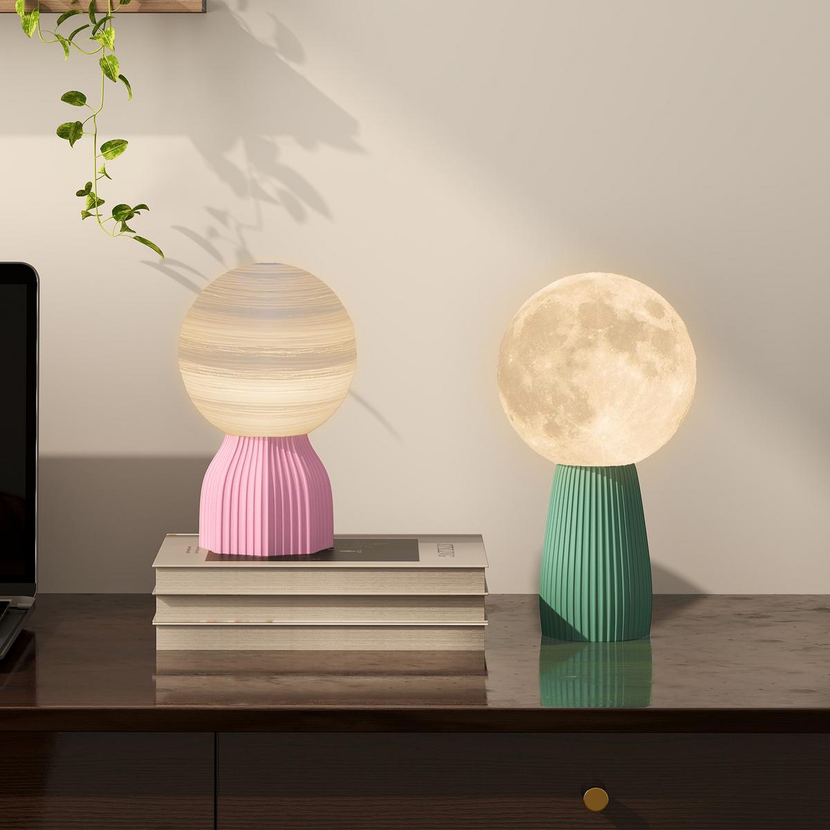 TISCHLAMPE ABS Weiß - Weiß, Kunststoff (15/15/27.5cm) - HOMCOM