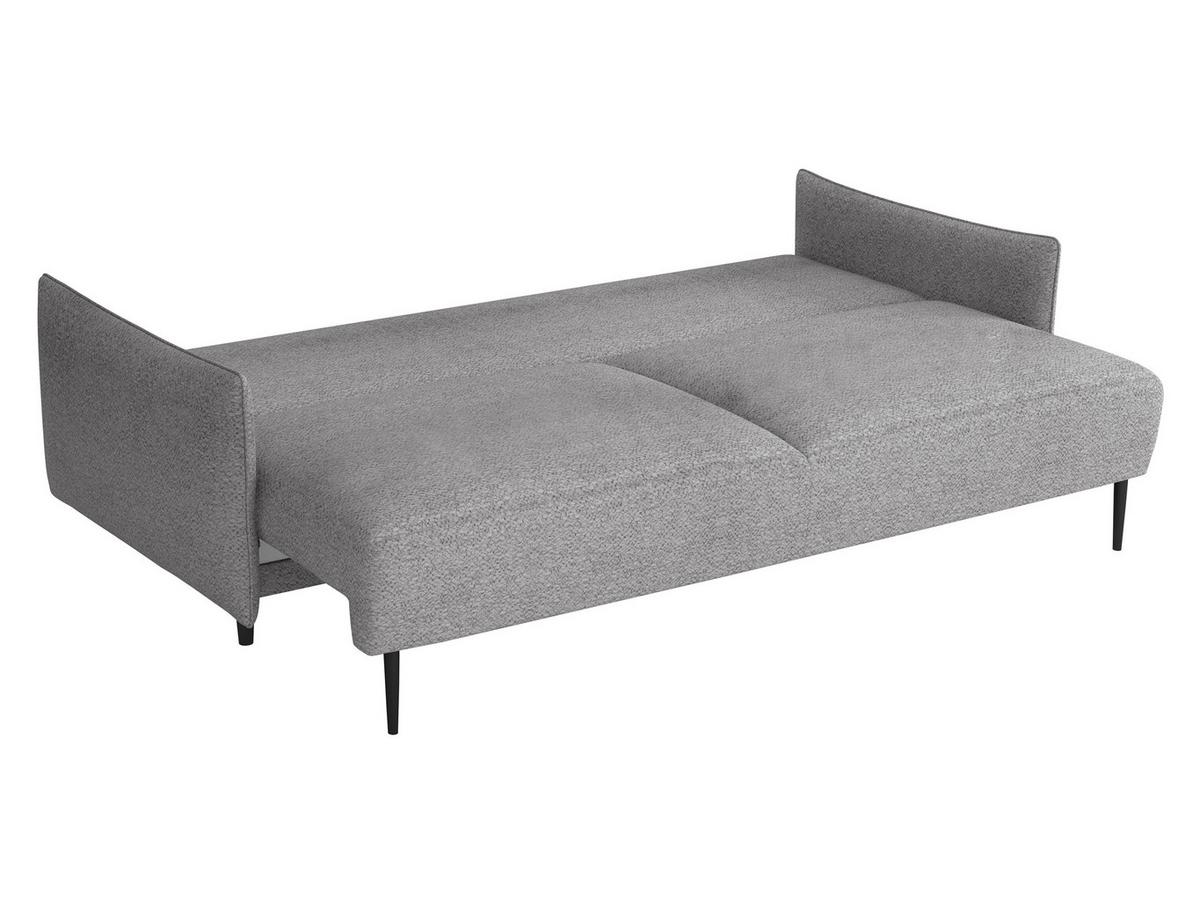 SCHLAFSOFA Dalia - Hellgrau/Schwarz, Holz/Textil (225/88/98cm) - MIRJAN24