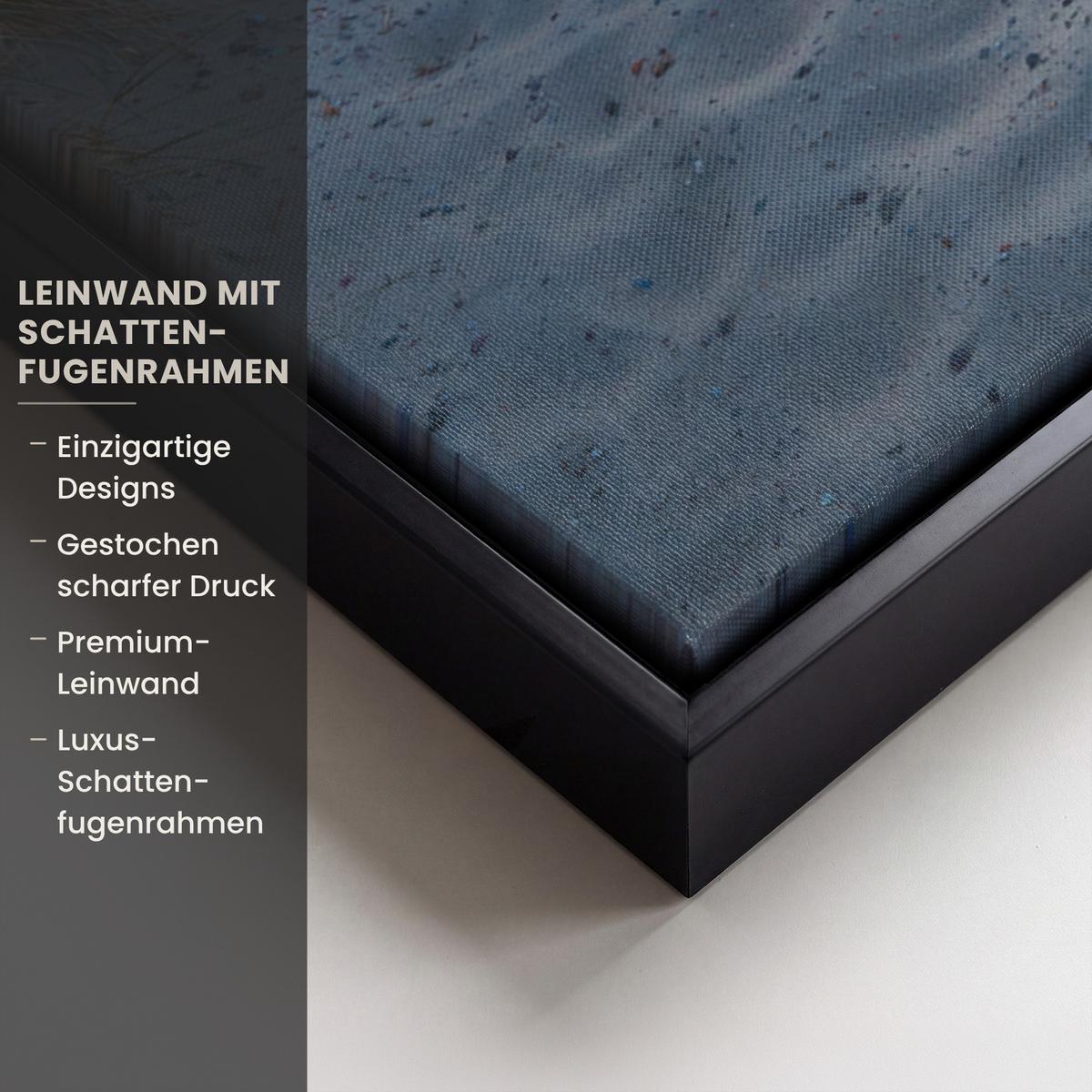 LEINWAND Bilder mit Rahmen - Sonnenuntergang - Strand - Düne - Gras - Ufer - 40x60 - Sandfarben, Textil (40/60cm) - MuchoWow