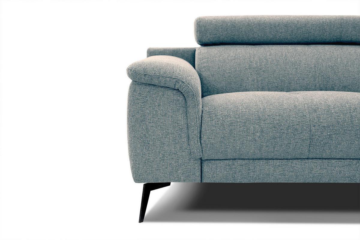 SOFA FIERO 3-Sitzer, mintgrün - Schwarz/Mintgrün, Holzwerkstoff/Textil (212/82/103cm) - Wozimo