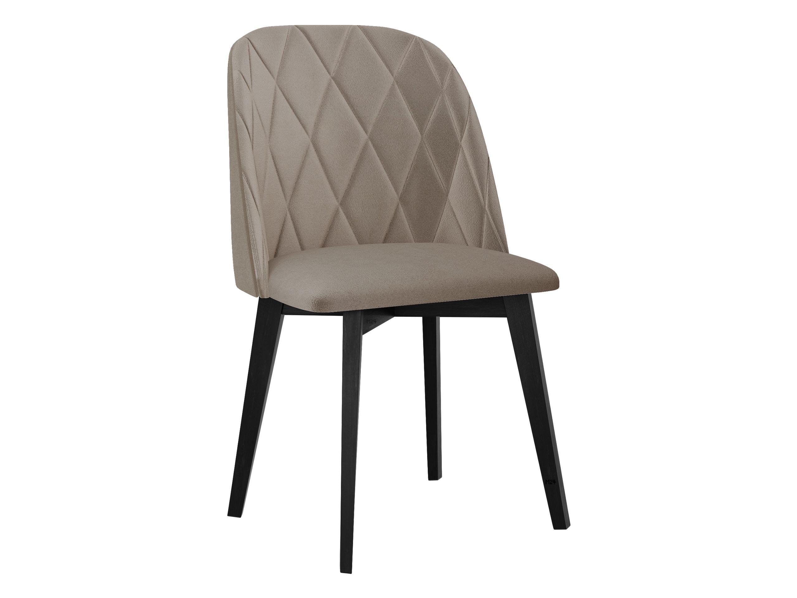 ESSZIMMERSTUHL Monti III Pik Raute - Schwarz/Naturfarben, Holz/Textil (48/83/55cm) - MIRJAN24