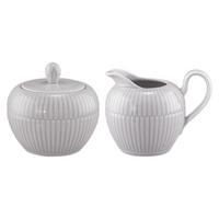 MILCH- & ZUCKER-SET Amina Silbergrau 2-tlg. - Grau, Keramik (1/2cm) - Seltmann Weiden